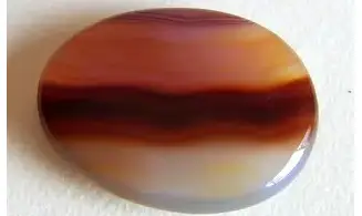 Cornaline Galet pierre plate
