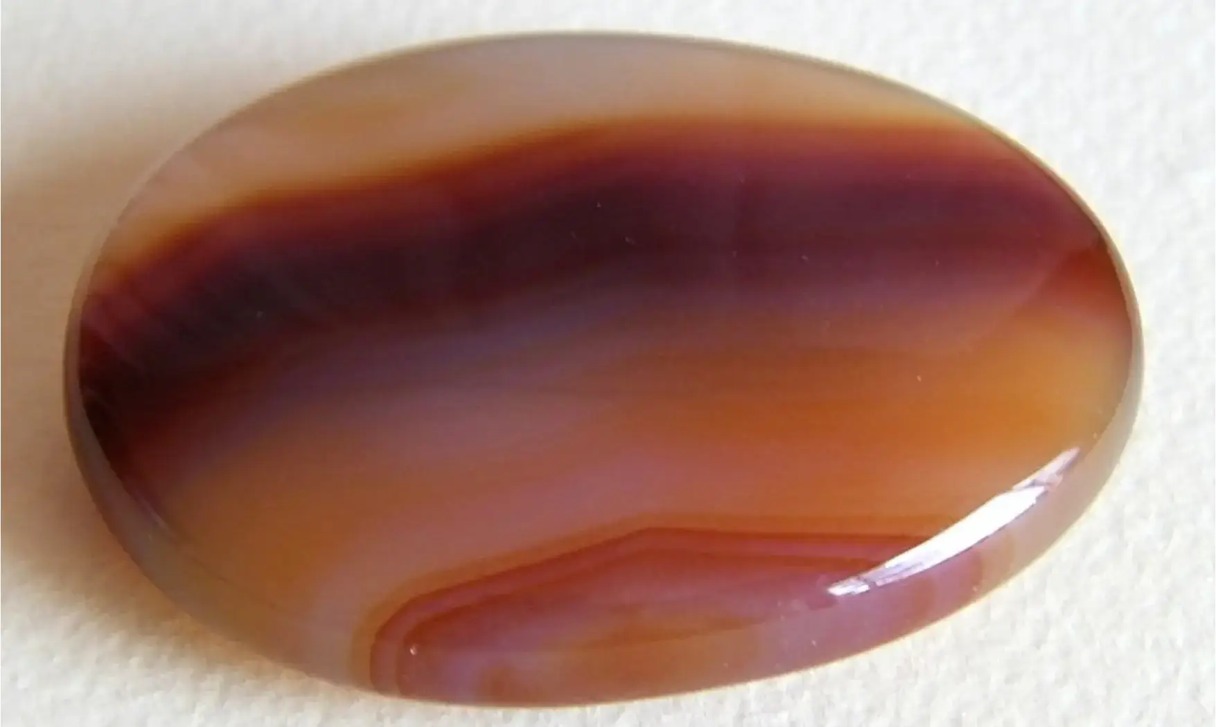 Cornaline Galet pierre plate
