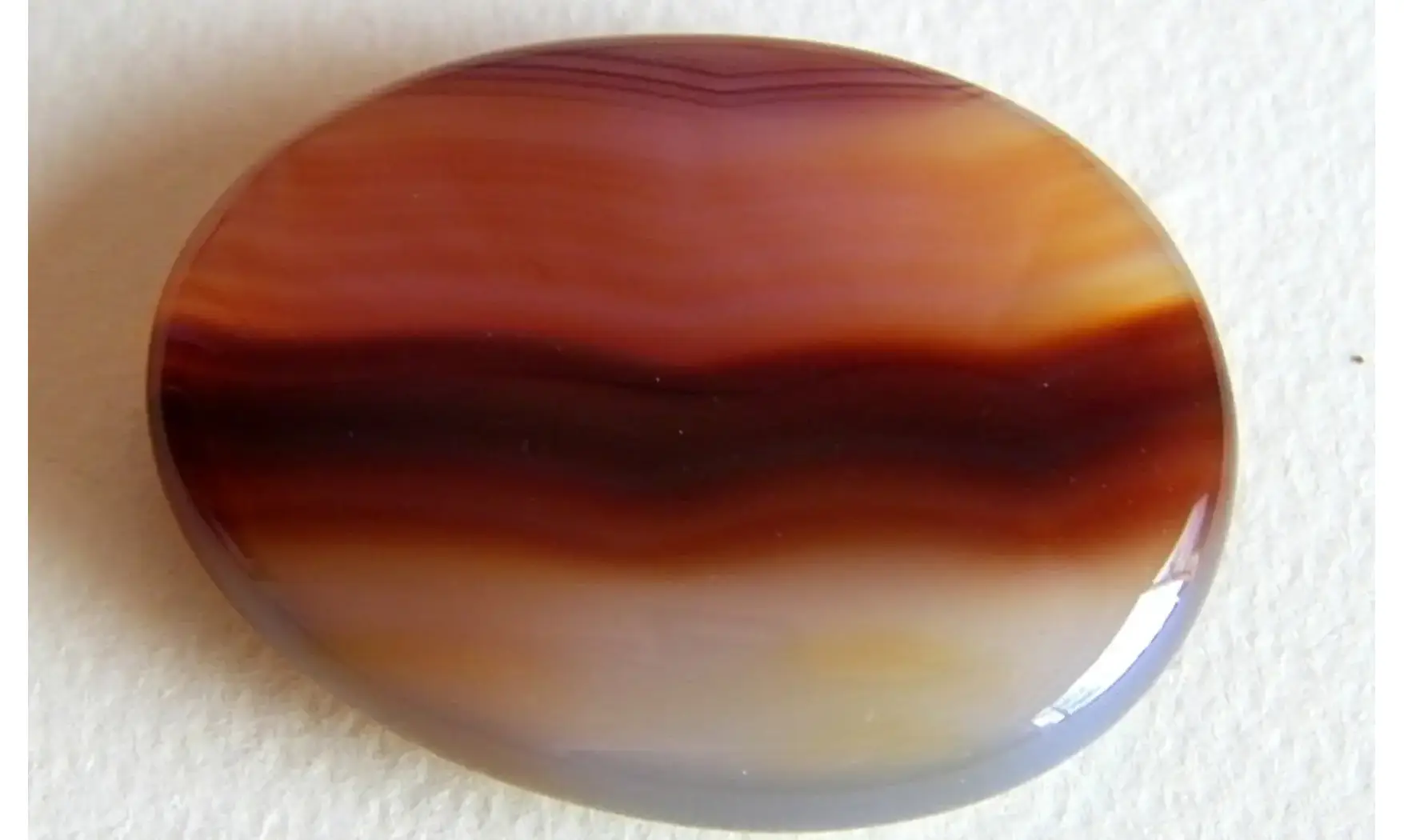 Cornaline Galet pierre plate