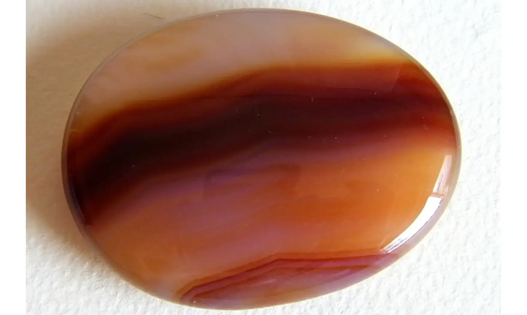 Cornaline Galet pierre plate