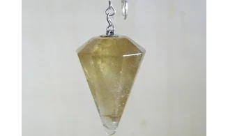 Citrine naturelle pierre pendule cône