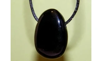 Onyx noir pierre percée pendentif