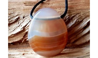 Cornaline pierre percée 3 pendentif