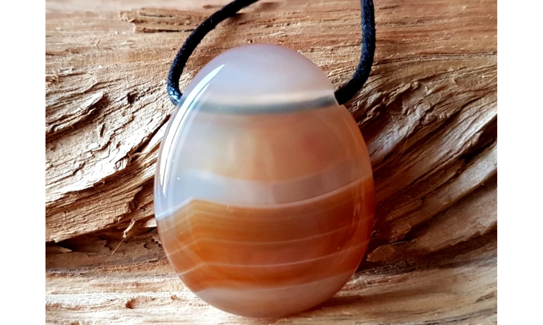 Cornaline pierre percée 3 pendentif