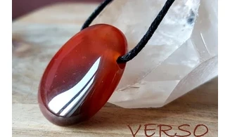 Cornaline pierre percée 4 pendentif