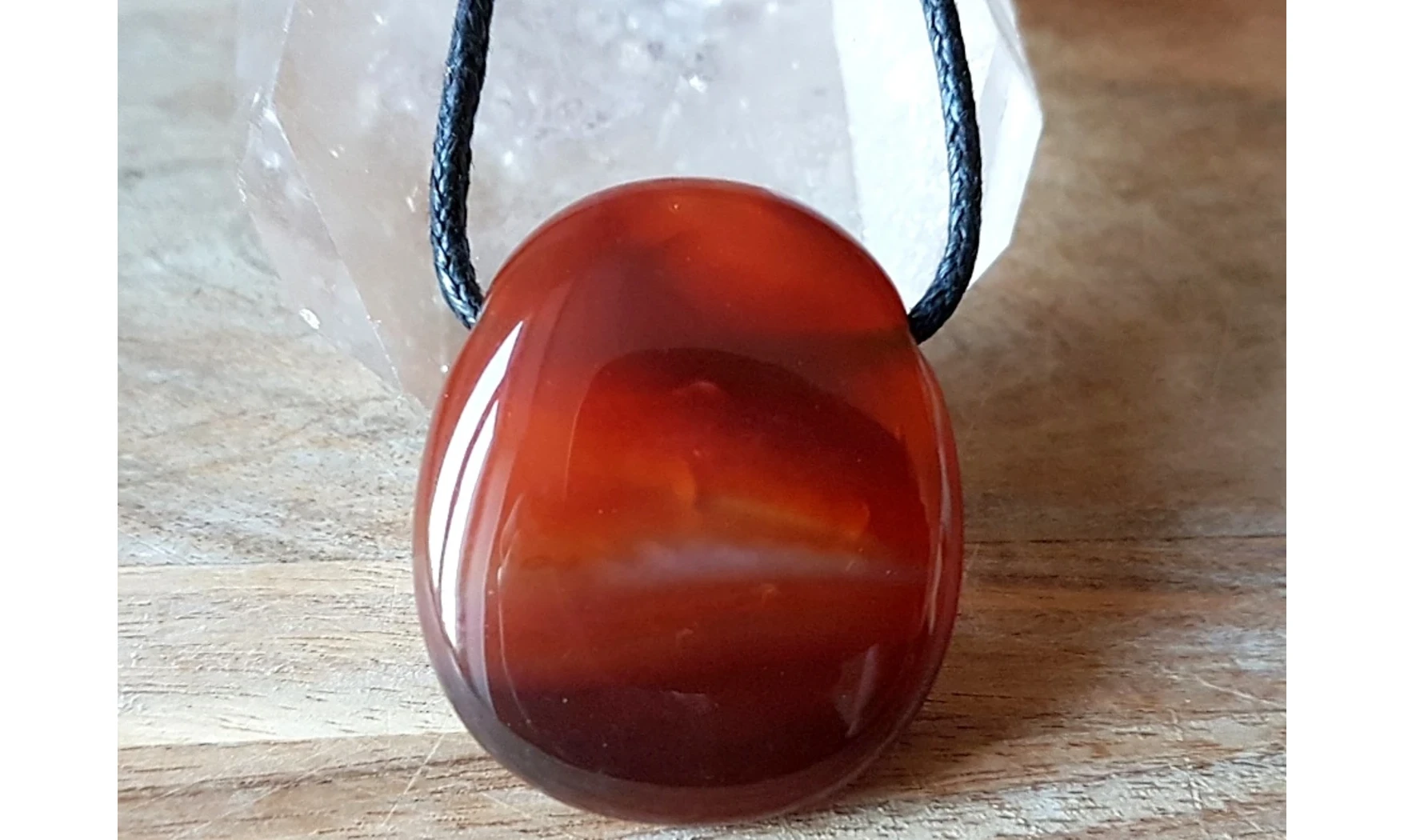 Cornaline pierre percée 4 pendentif