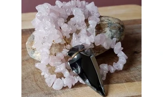 Rose Quartz / Hematite Necklace