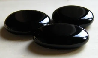 Black Obsidian Palm Stone