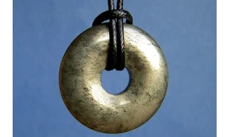 Pyrite Donuts pierre pendentif