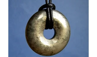 Pyrite Donuts pierre pendentif