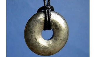 Pyrite Donuts pierre pendentif