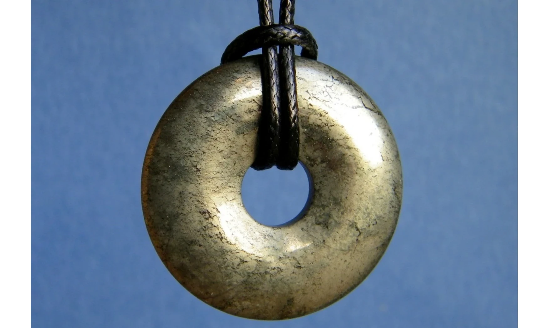 Pyrite Donuts pierre pendentif