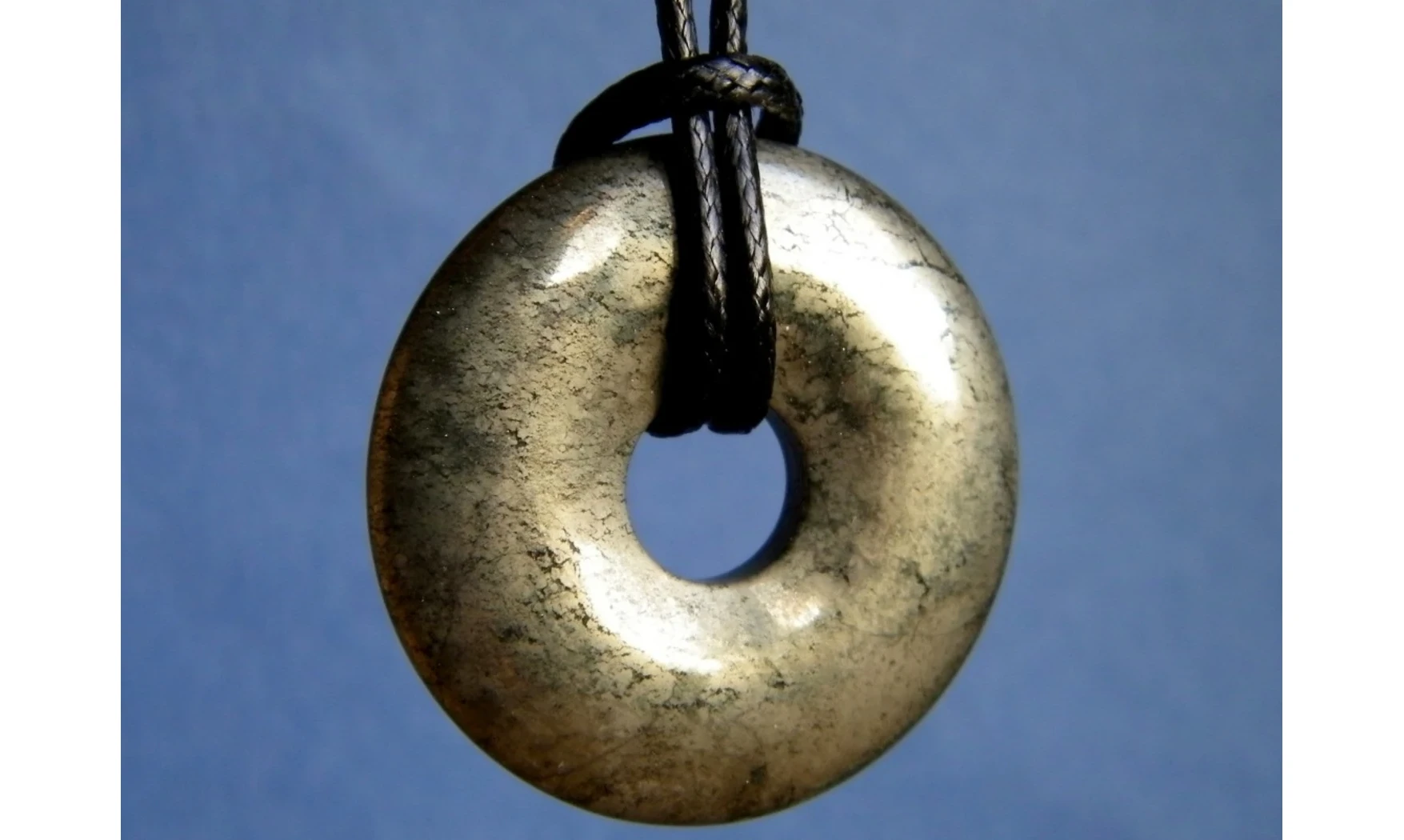 Pyrite Donuts pierre pendentif
