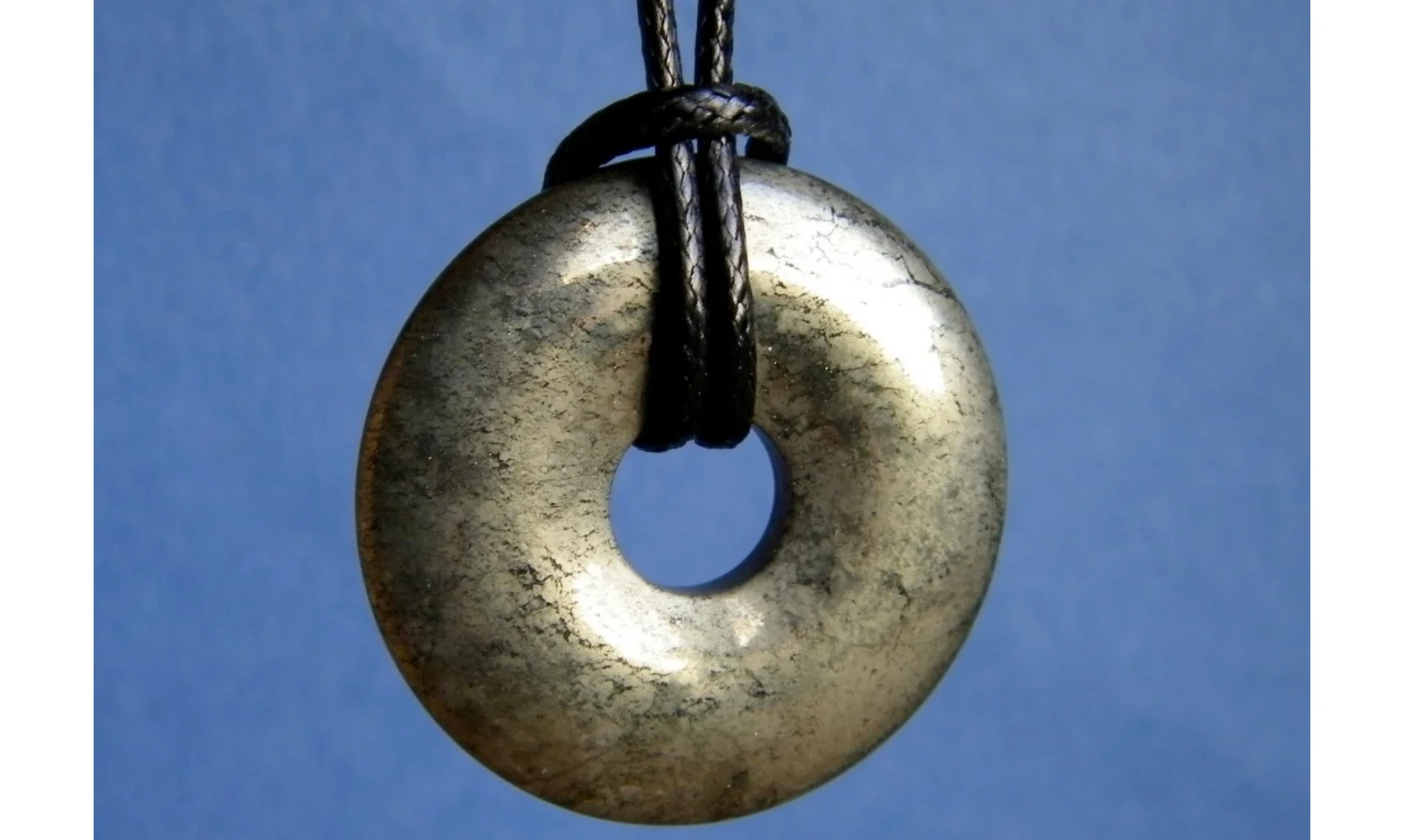 Pyrite Donuts pierre pendentif