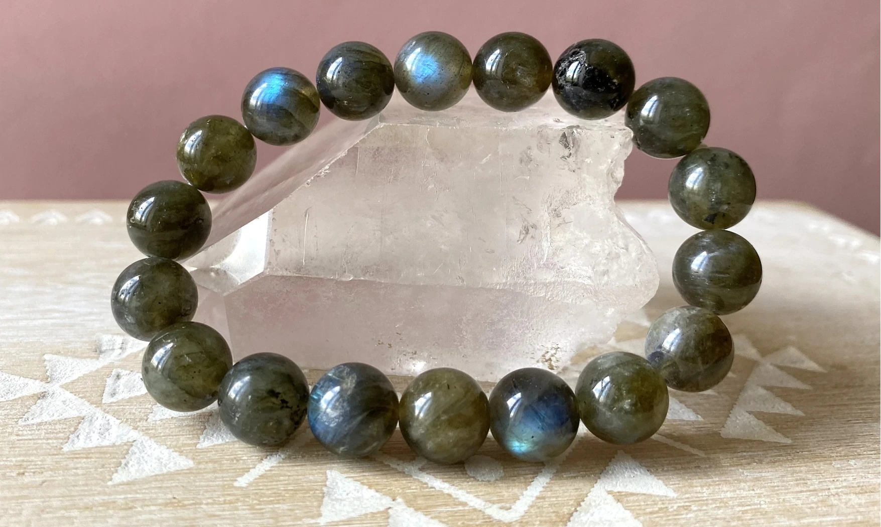 Labradorite pierres Boules bracelet