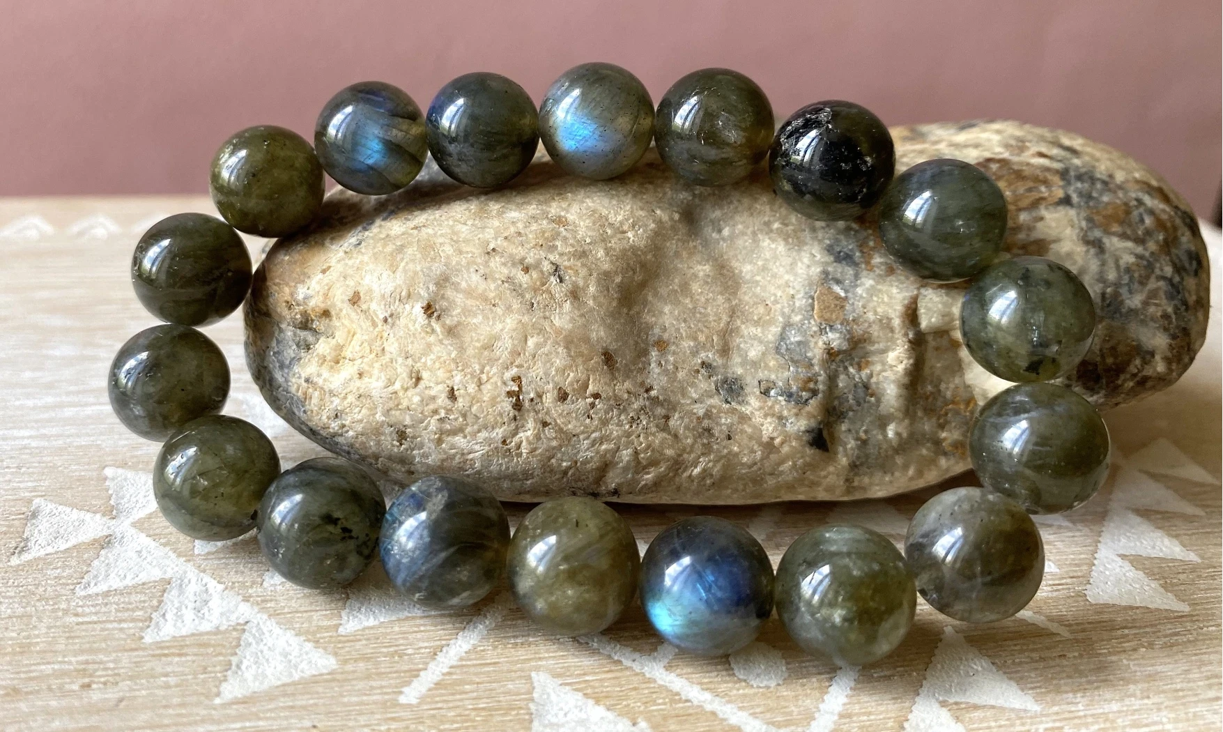 Labradorite pierres Boules bracelet