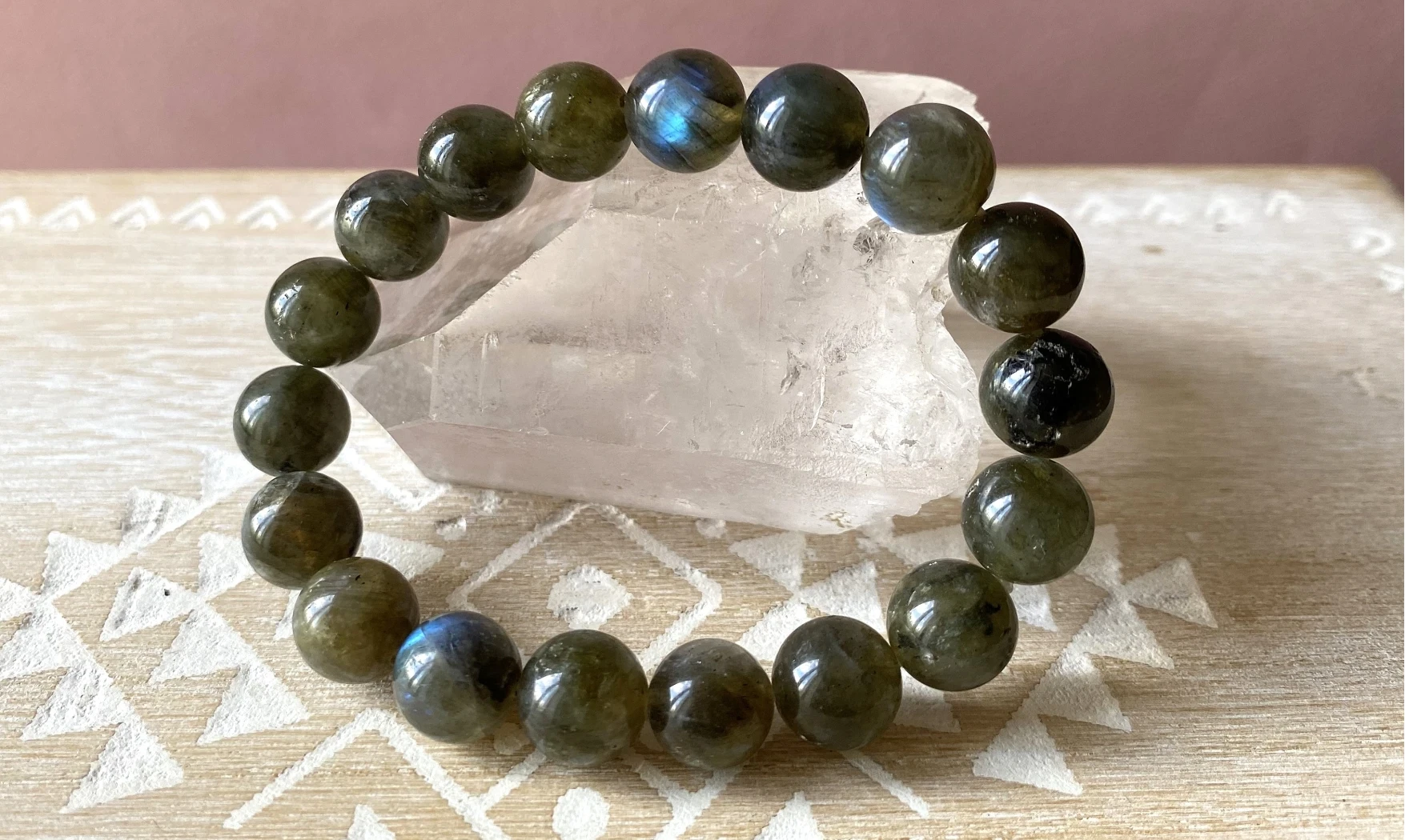 Labradorite pierres Boules bracelet