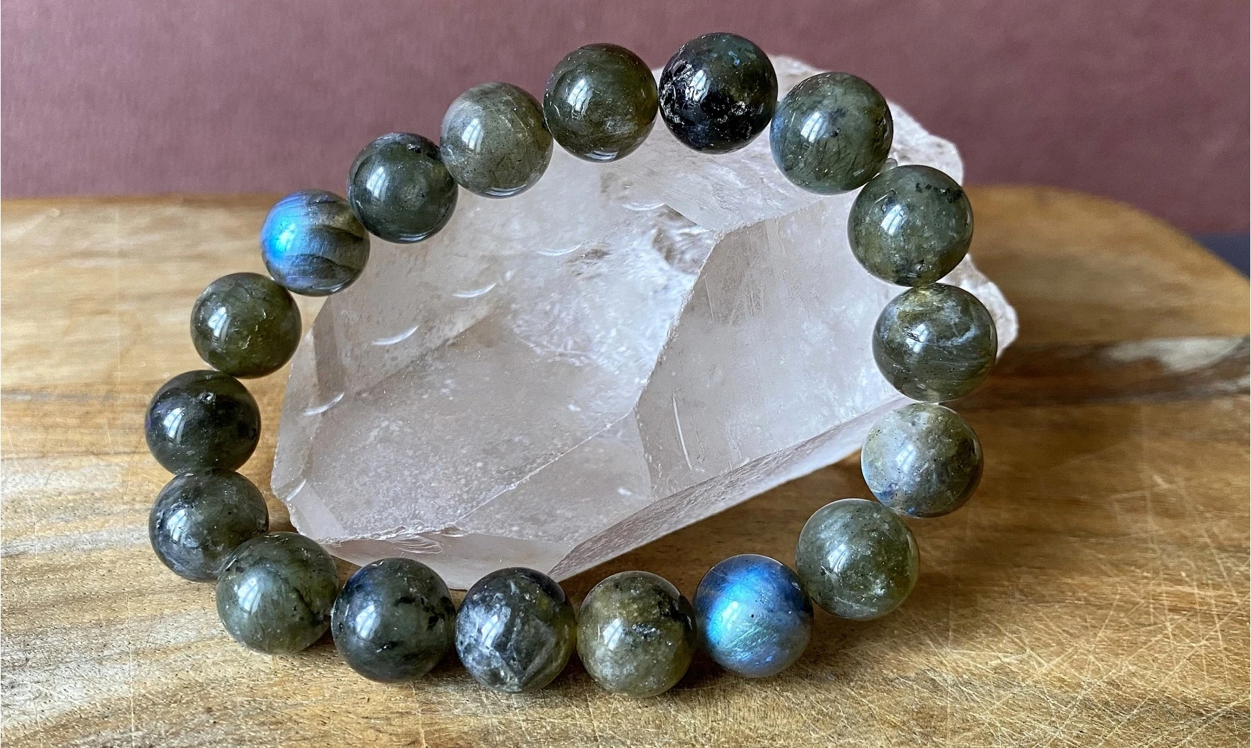 Labradorite pierres Boules bracelet