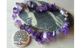 Améthyste Bracelet Arbre de Vie