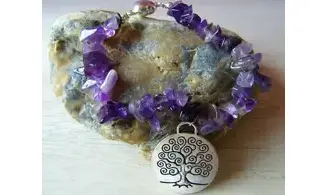 Améthyste Bracelet Arbre de Vie