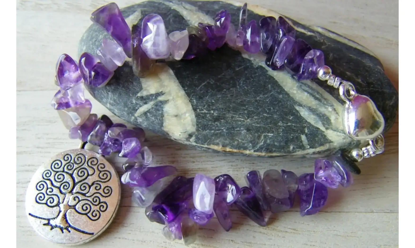 Améthyste Bracelet Arbre de Vie