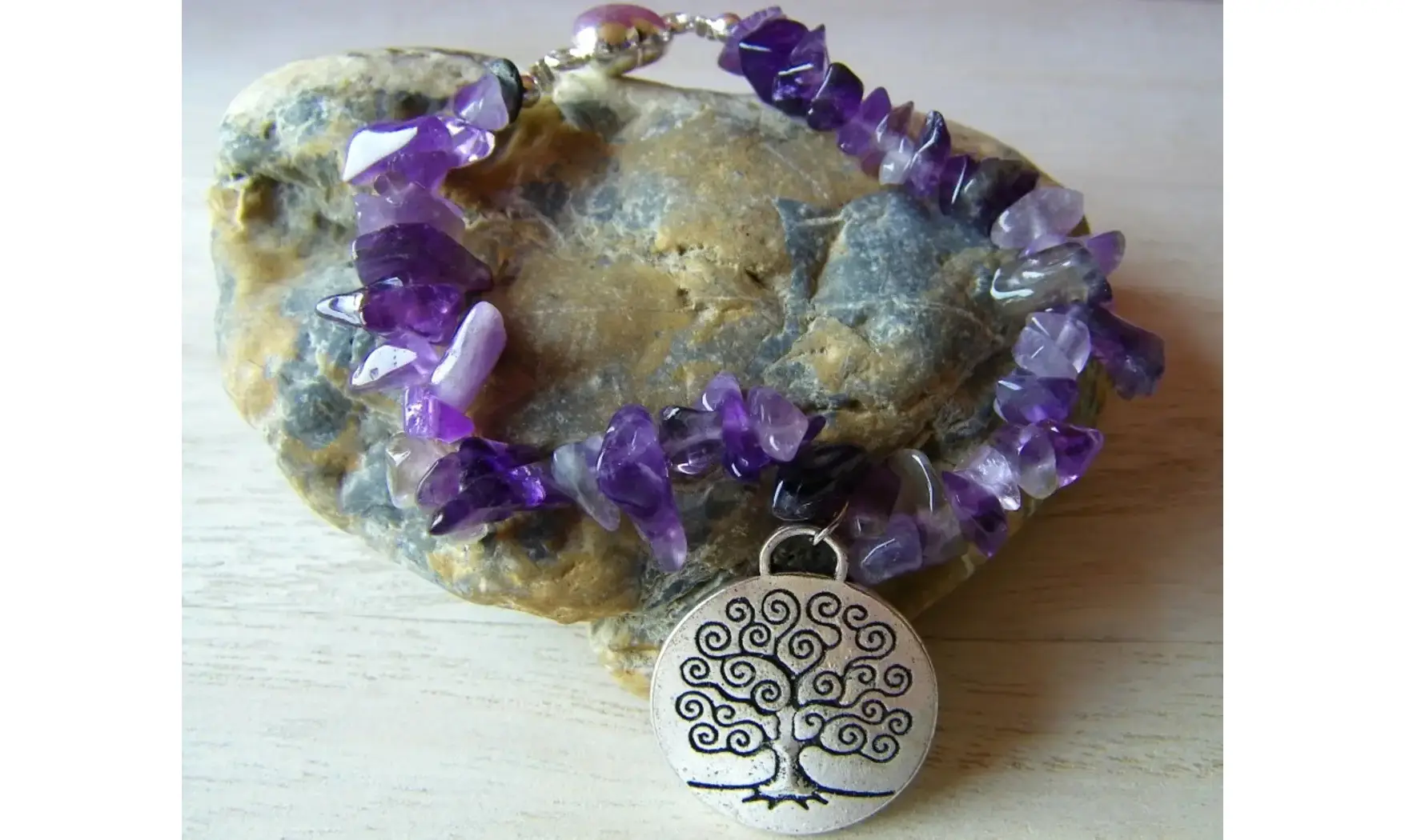 Améthyste Bracelet Arbre de Vie