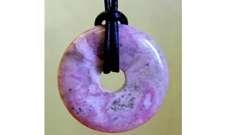 Rhodochrosite Donuts pierre pendentif