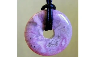 Rhodochrosite Donuts pierre pendentif