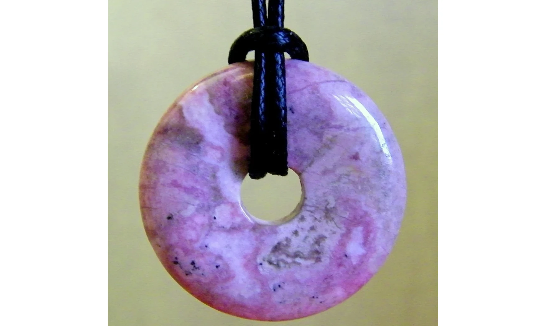 Rhodochrosite Donuts pierre pendentif