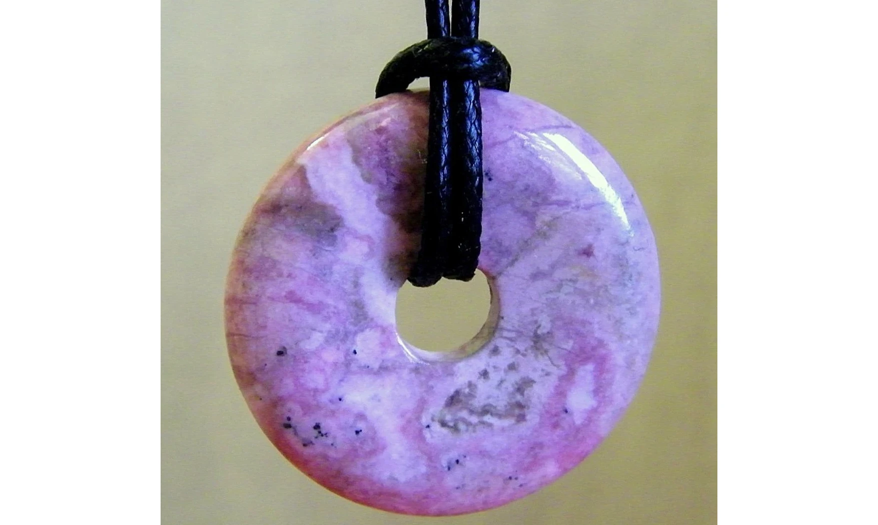 Rhodochrosite Donuts pierre pendentif