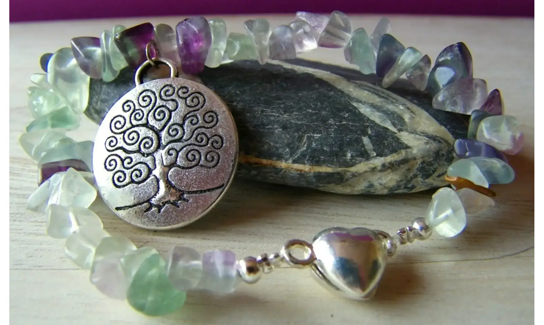 Fluorine Bracelet baroque Arbre de Vie