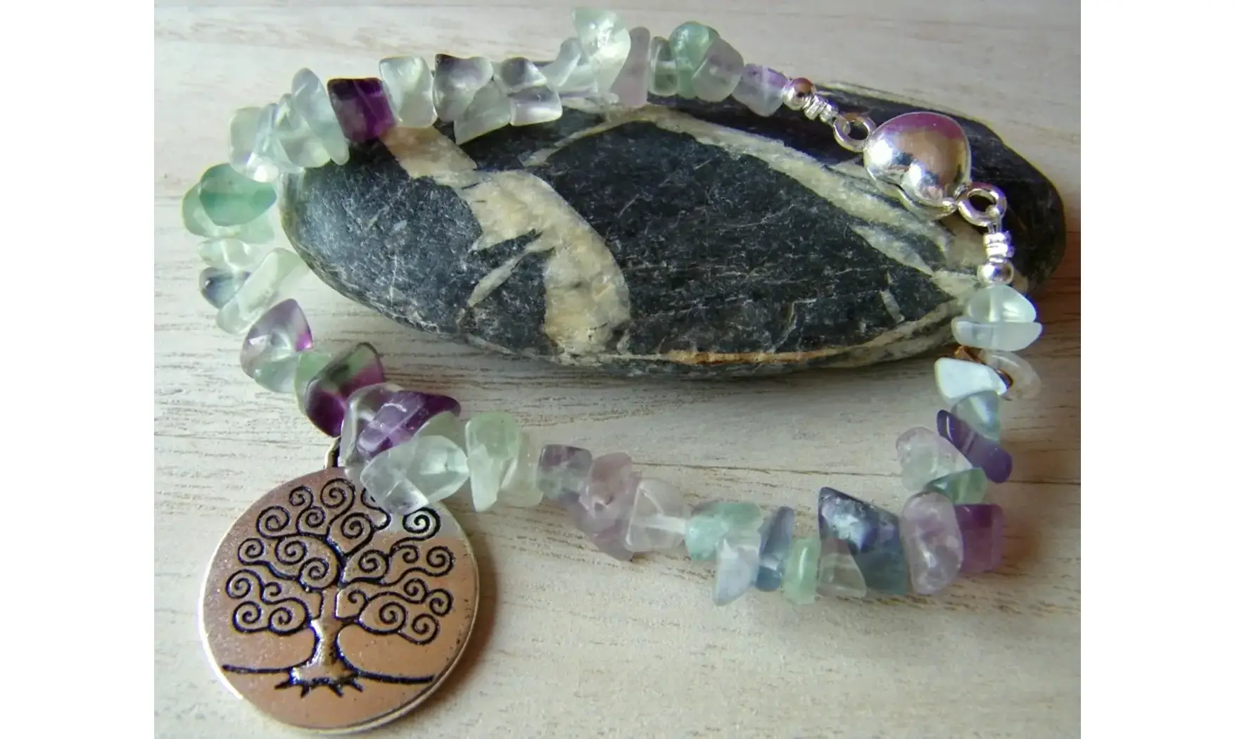 Fluorine Bracelet baroque Arbre de Vie