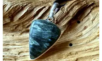 Séraphinite pierre pendentif & Argent