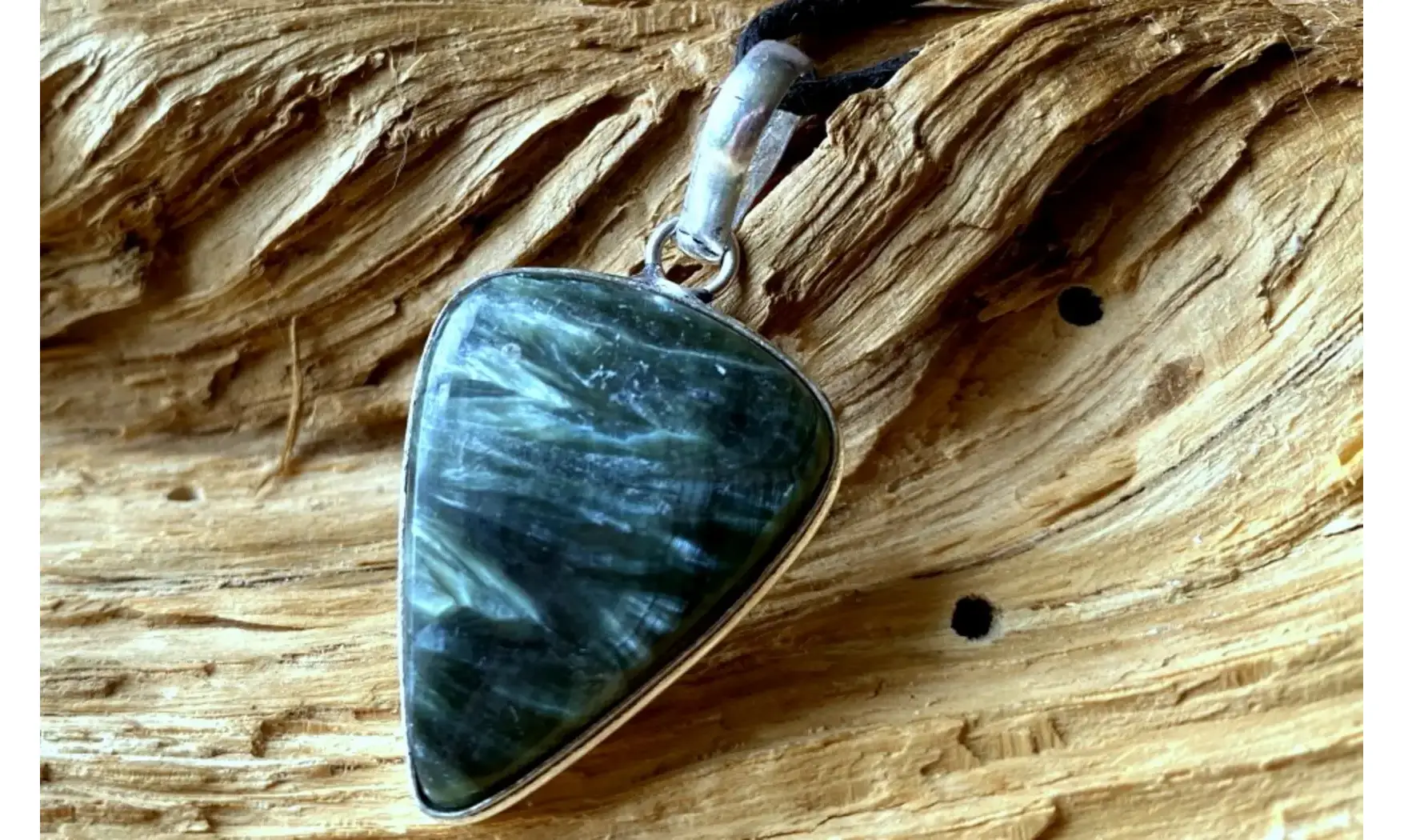 Séraphinite pierre pendentif & Argent