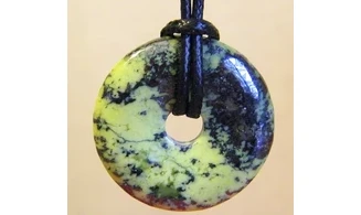 Serpentine Donuts pierre pendentif