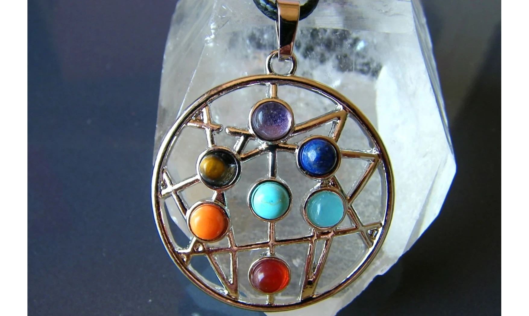 Rosace pendentif 7 Chakras