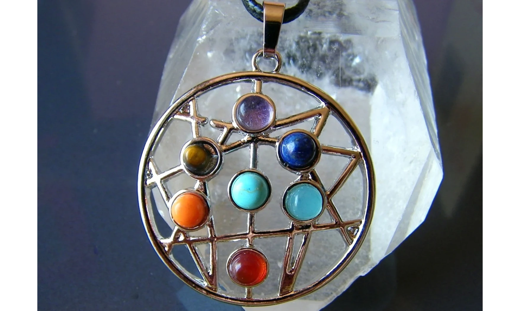 Rosace pendentif 7 Chakras