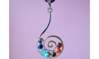 Spiral pendant 7 Chakras