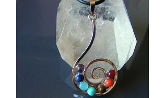 Spiral pendant 7 Chakras