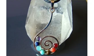 Spiral pendant 7 Chakras