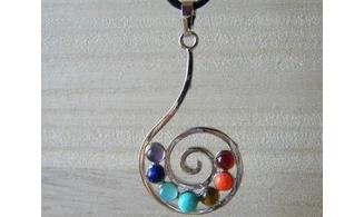 Spiral pendant 7 Chakras