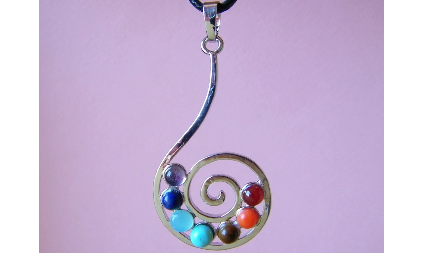 Spiral pendant 7 Chakras