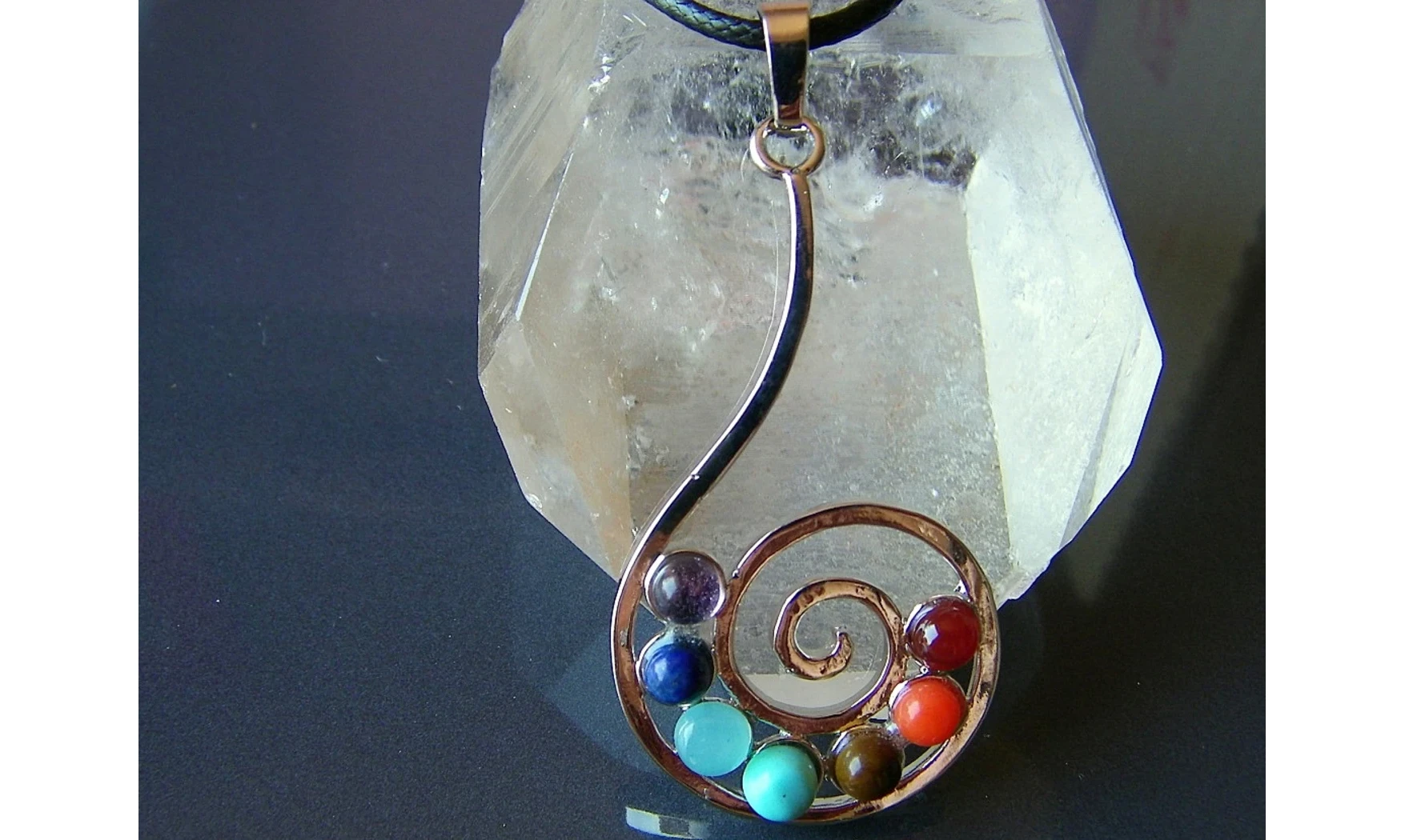 Spiral pendant 7 Chakras