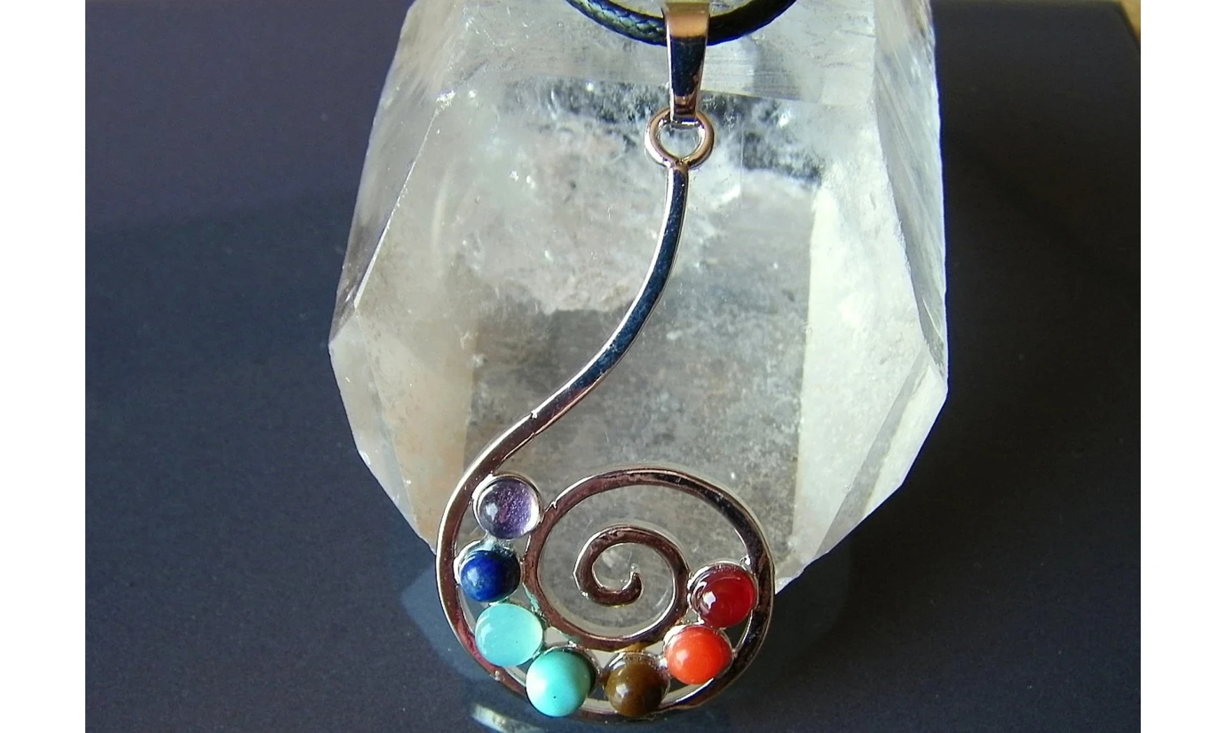 Spiral pendant 7 Chakras