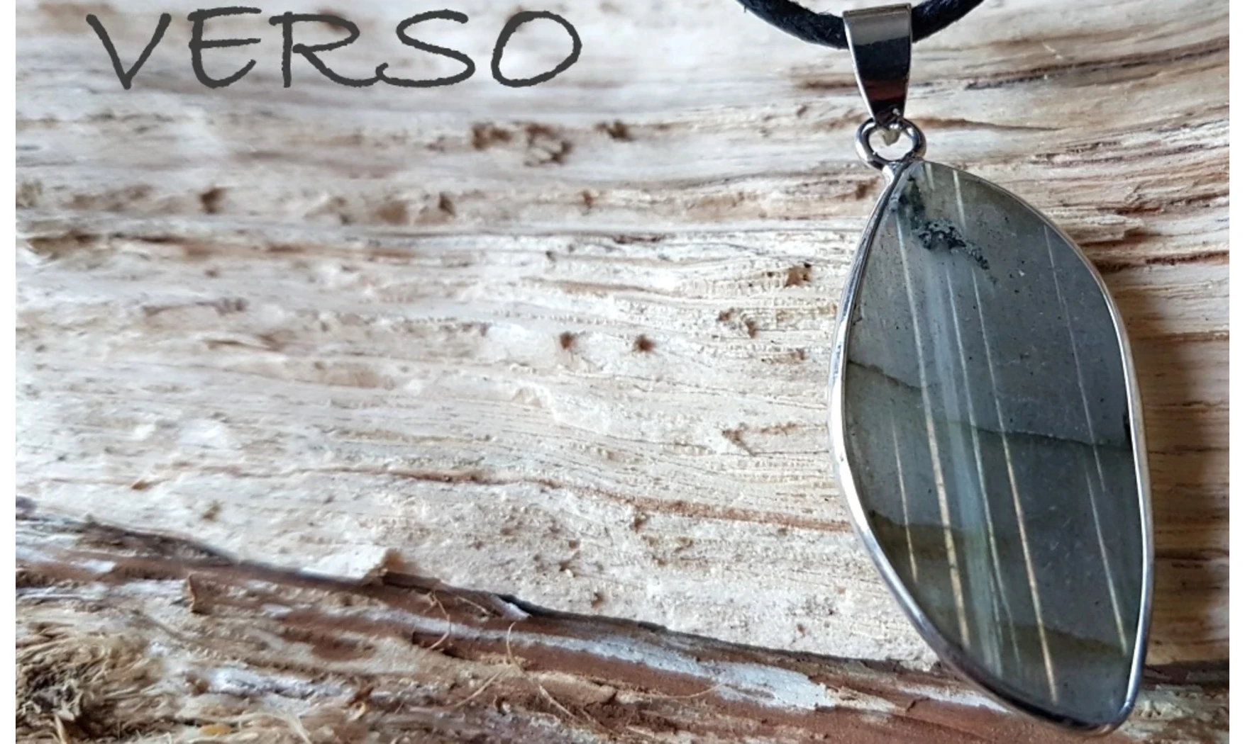 Labradorite pendentif cerclé pierre P2