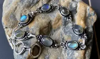 Labradorite bracelet pierres & Argent