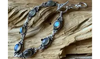 Labradorite bracelet pierres & Argent