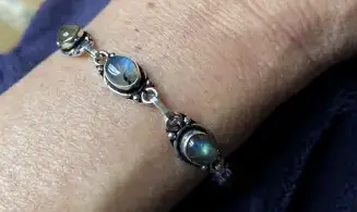Labradorite bracelet pierres & Argent