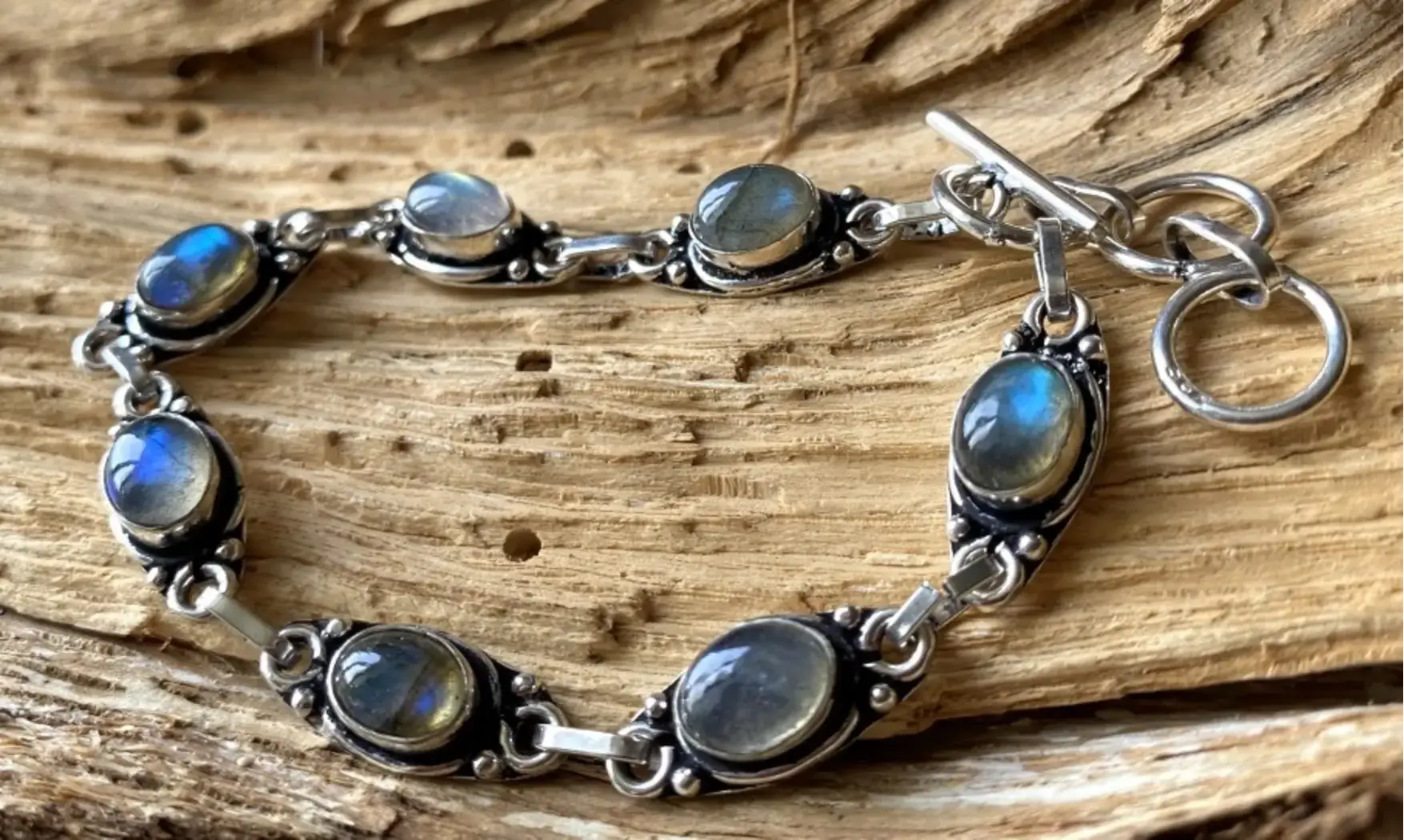 Labradorite bracelet pierres & Argent