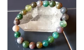Agate Mousse pierres Boules bracelet